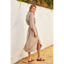 Load image into Gallery viewer, Breezy Belted Maxi Shirt Dress