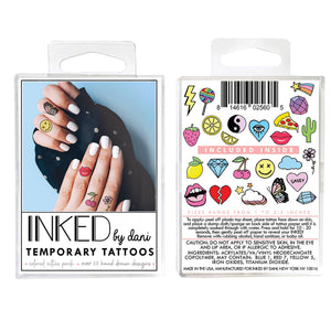 Colored Cuties Temporary Tattoo Pack