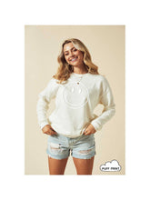 Load image into Gallery viewer, SMILEY FACE Tonal Puff Print Graphic Sweatshirt
