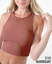 Load image into Gallery viewer, Chevron High Neck Crop