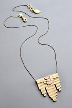 Load image into Gallery viewer, Brass Artdeco pendant necklace