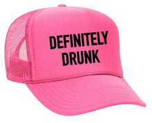 Load image into Gallery viewer, Definitely Drunk Trucker Hat: Jade/White