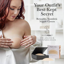 Load image into Gallery viewer, Skin Adhesive Nipple Covers: Caramel / Size 1 (A-C cups)