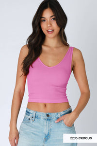 Reversible Ribbed Crop Top
