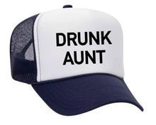 Load image into Gallery viewer, Drunk Aunt Trucker Hat: Jade/White