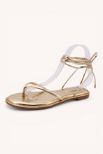 Load image into Gallery viewer, Lace-Up Thong Sandals NUDE
