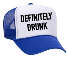 Load image into Gallery viewer, Definitely Drunk Trucker Hat: Jade/White