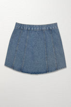 Load image into Gallery viewer, Rounded hem denim skirt