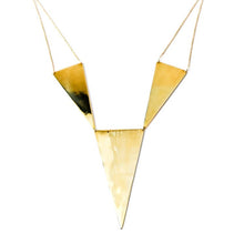 Load image into Gallery viewer, Paragon brass geometric Triad Necklace