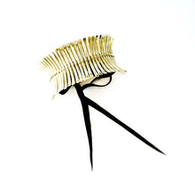 Load image into Gallery viewer, Brass reeds leather Collar choker necklace