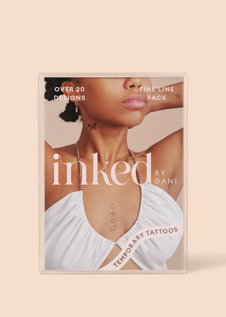 Fine Lines Temporary Tattoo Pack