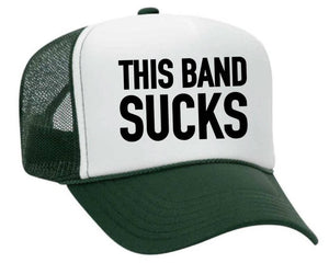 This Band Sucks Trucker Hat: Red/White