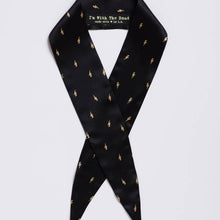 Load image into Gallery viewer, Thunders Black Scarf Tie