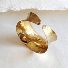 Load image into Gallery viewer, Seductive brass Curve Cuff bracelet