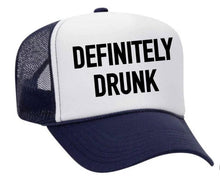 Load image into Gallery viewer, Definitely Drunk Trucker Hat: Jade/White