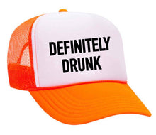 Load image into Gallery viewer, Definitely Drunk Trucker Hat: Jade/White