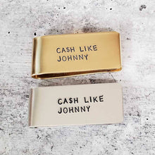 Load image into Gallery viewer, CASH LIKE JOHNNY Money Clip Silver