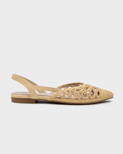 Load image into Gallery viewer, Braided Raffia Slingback Ballet Flats