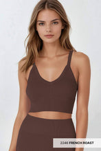 Load image into Gallery viewer, Ribbed V-Neck Bra Top