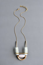 Load image into Gallery viewer, Glass and agate geo necklace