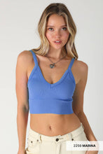 Load image into Gallery viewer, Ribbed V-Neck Bra Top