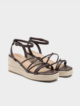 Load image into Gallery viewer, Strappy Espadrille Wedge
