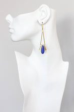 Load image into Gallery viewer, cobalt Artdeco earrings