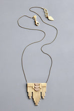Load image into Gallery viewer, Brass Artdeco pendant necklace