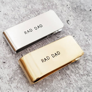 RAD DAD Money Clip: Silver Aluminum