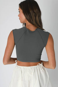 Exposed Seam Crop Top