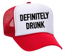 Load image into Gallery viewer, Definitely Drunk Trucker Hat: Jade/White