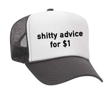 Load image into Gallery viewer, Shitty Advice for $1 Trucker Hat: Royal Blue/White
