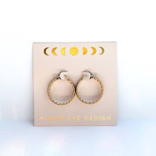 Load image into Gallery viewer, Braided Gold Hoops