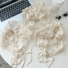 Load image into Gallery viewer, LACE TRIANGLE BANDANA HEADSCARF