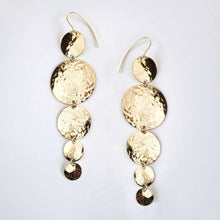 Load image into Gallery viewer, Brass disc hoop: Earrings