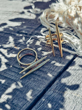 Load image into Gallery viewer, Solid brass double spike needle ring