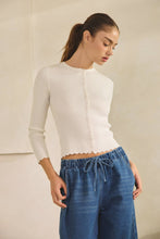Load image into Gallery viewer, Scalloped Edge Cardigan