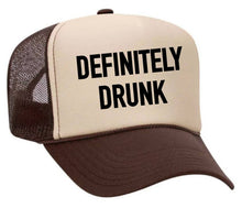 Load image into Gallery viewer, Definitely Drunk Trucker Hat: Jade/White