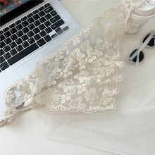 Load image into Gallery viewer, LACE TRIANGLE BANDANA HEADSCARF