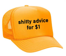 Load image into Gallery viewer, Shitty Advice for $1 Trucker Hat: Royal Blue/White