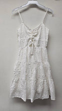 Load image into Gallery viewer, Embroidery Cut Out Mini Dress