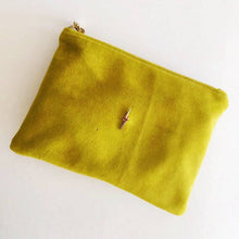 Load image into Gallery viewer, Chartreuse Nubuck Bolt Pouch