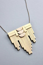 Load image into Gallery viewer, Brass Artdeco pendant necklace