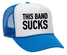 Load image into Gallery viewer, This Band Sucks Trucker Hat: Red/White