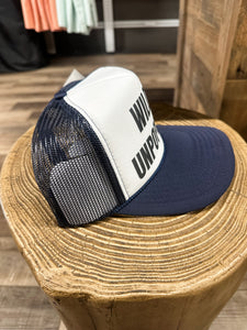 Wildly Unpopular Trucker Hat: Navy/White