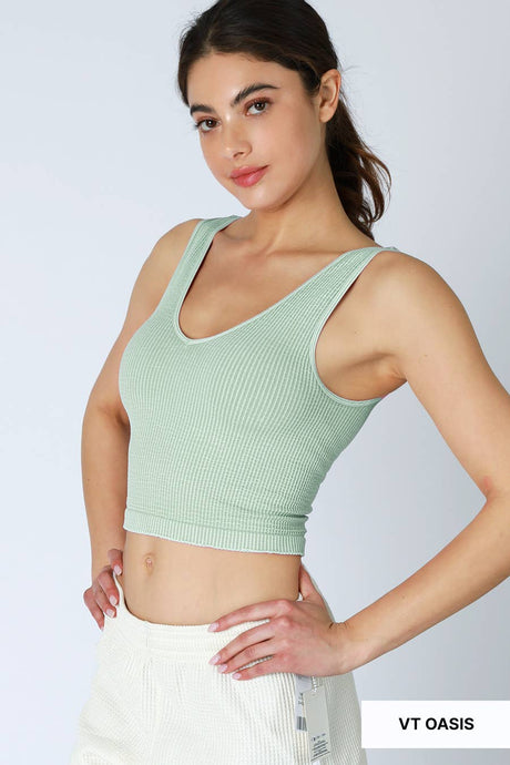 Reversible Ribbed Crop Top