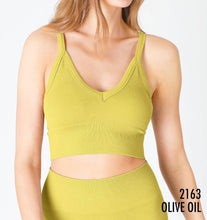 Load image into Gallery viewer, Ribbed V-Neck Bra Top