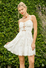 Load image into Gallery viewer, Embroidery Cut Out Mini Dress