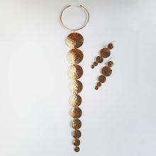 Load image into Gallery viewer, Brass disc hoop: Earrings