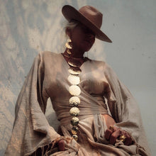 Load image into Gallery viewer, Brass disc collar Necklace